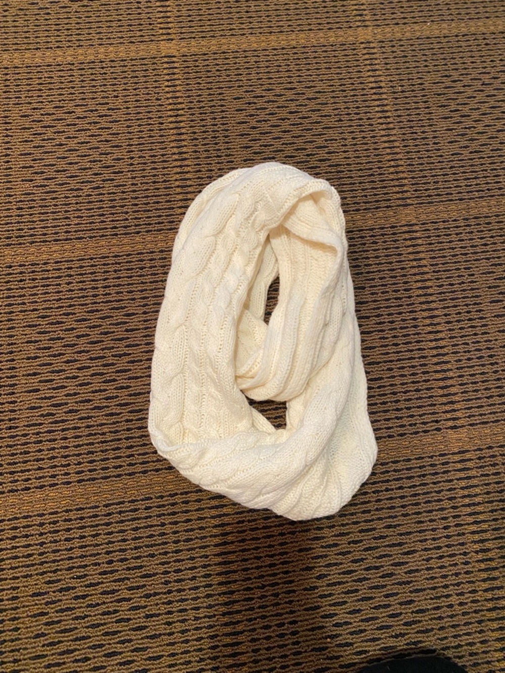 Cream Cable Knit Infinity Scarf - Women